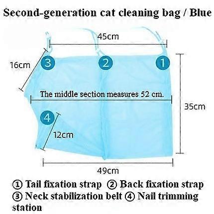 Cat cleaning bag The ultimate pet bathing tool Pet nail clipper anti-chasing and anti-biting protection kit Cleaning Binding bag