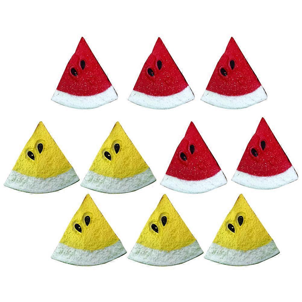 Realistic Fruit Ornaments Watermelon Slice for Decoration Use 50Pcs Plastic