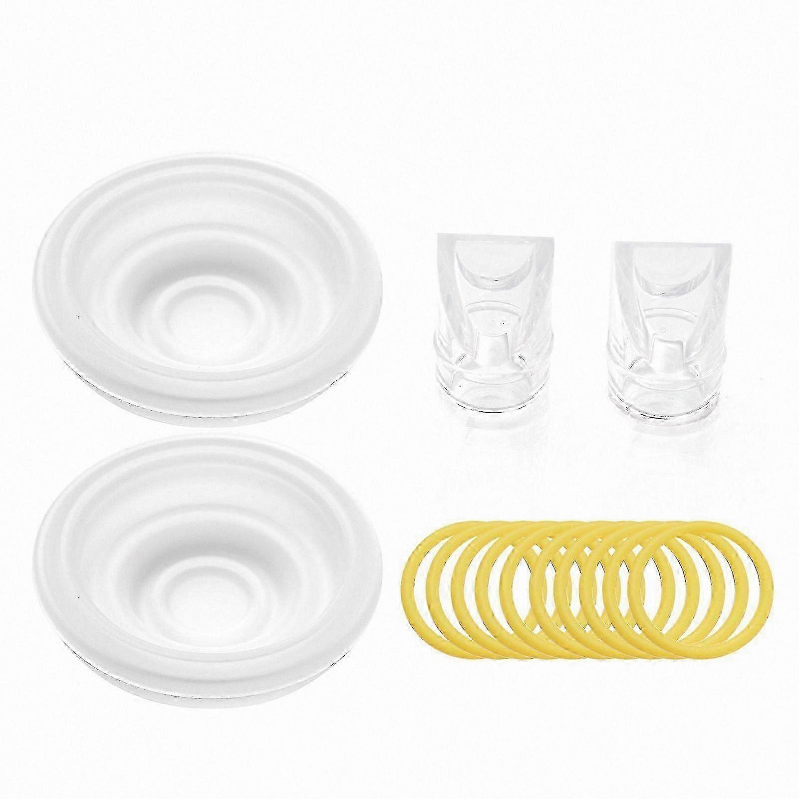 Replacement Silicone Kit for Breast Pumps - Includes Diaphragms, Valves, Seal Rings, Compatible with Various Pump Models