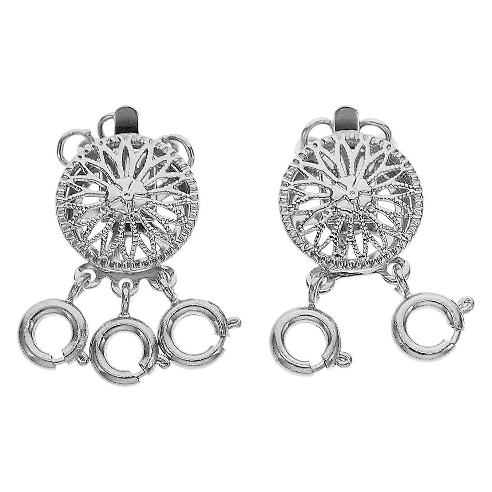 2pcs Collier Superposition Boucles Collier Layering Clasps Collier Fermoir Séparateur