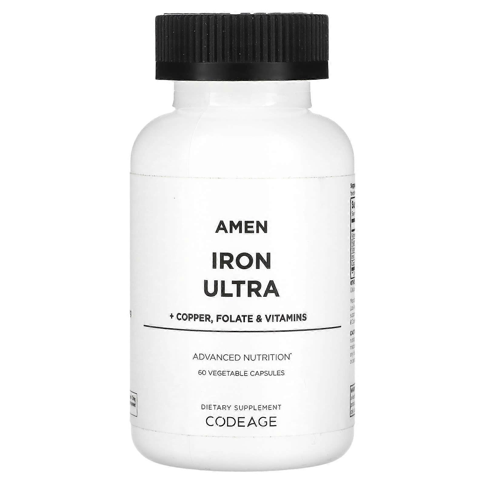 Amen, Iron Ultra, 60 Vegetable Capsules