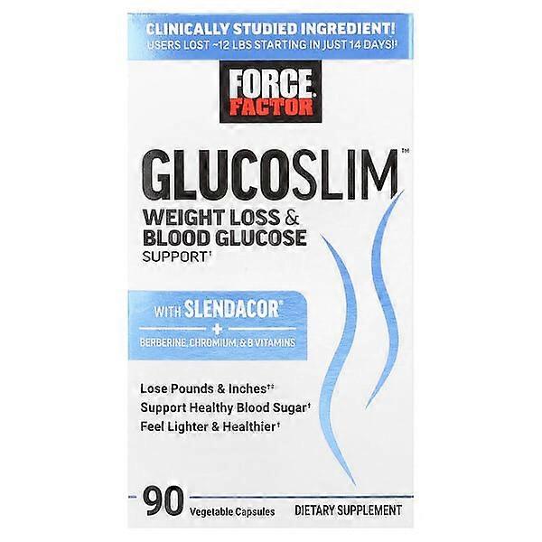 Force Factor, GlucoslimÃÂ¢ÃÂÃÂ¢, Weight Loss & Blood Glucose Support, 90 Vegetable Capsules