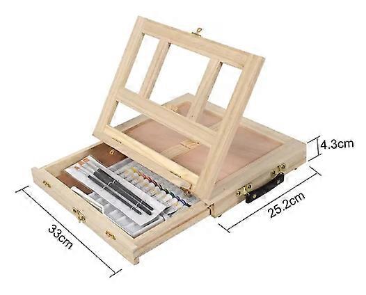 Desktop Drawer Type Oil Painting Frame Wooden Painting Panel Foldable Portable Desktop Oil Painting Box Desktop Sketch Easel