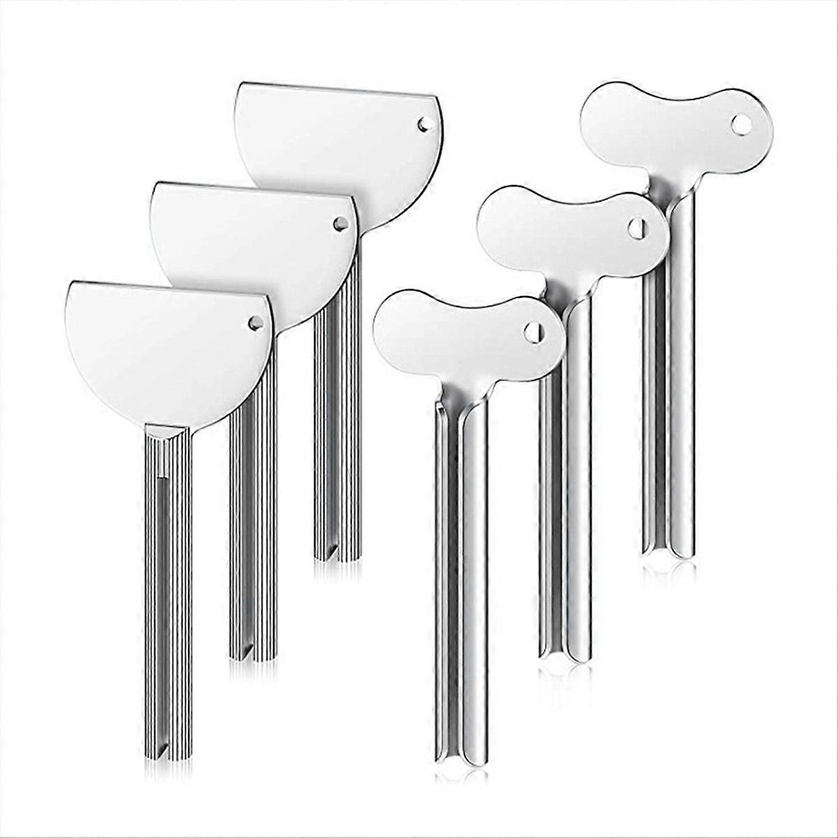 6 Pcs Stainless Steel Toothpaste Tube Squeezers Key Toothpaste