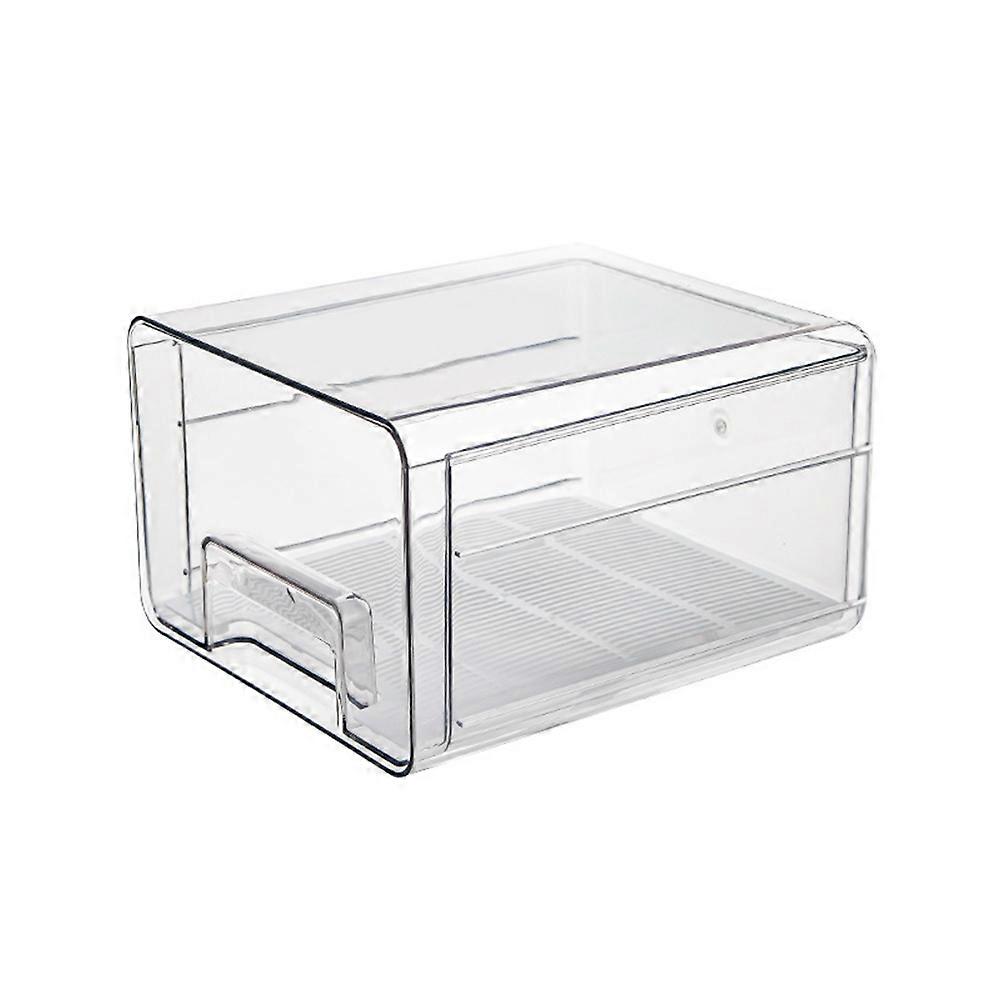 Plastic Fruit Vegetable Storage with Drainer Fridge ,Single Layer