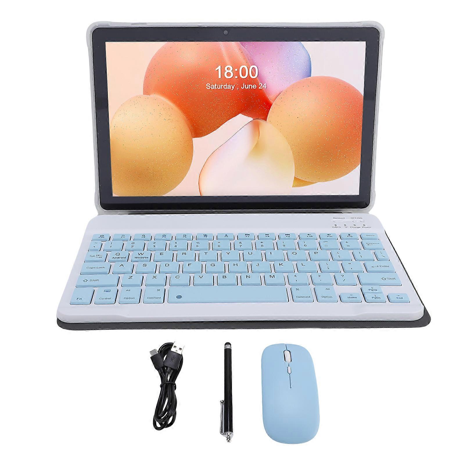 10.1 Inch 2 in 1 Tablet with Keyboard Android 13 7GB RAM 64GB Case Mouse Stylus 6000mAh