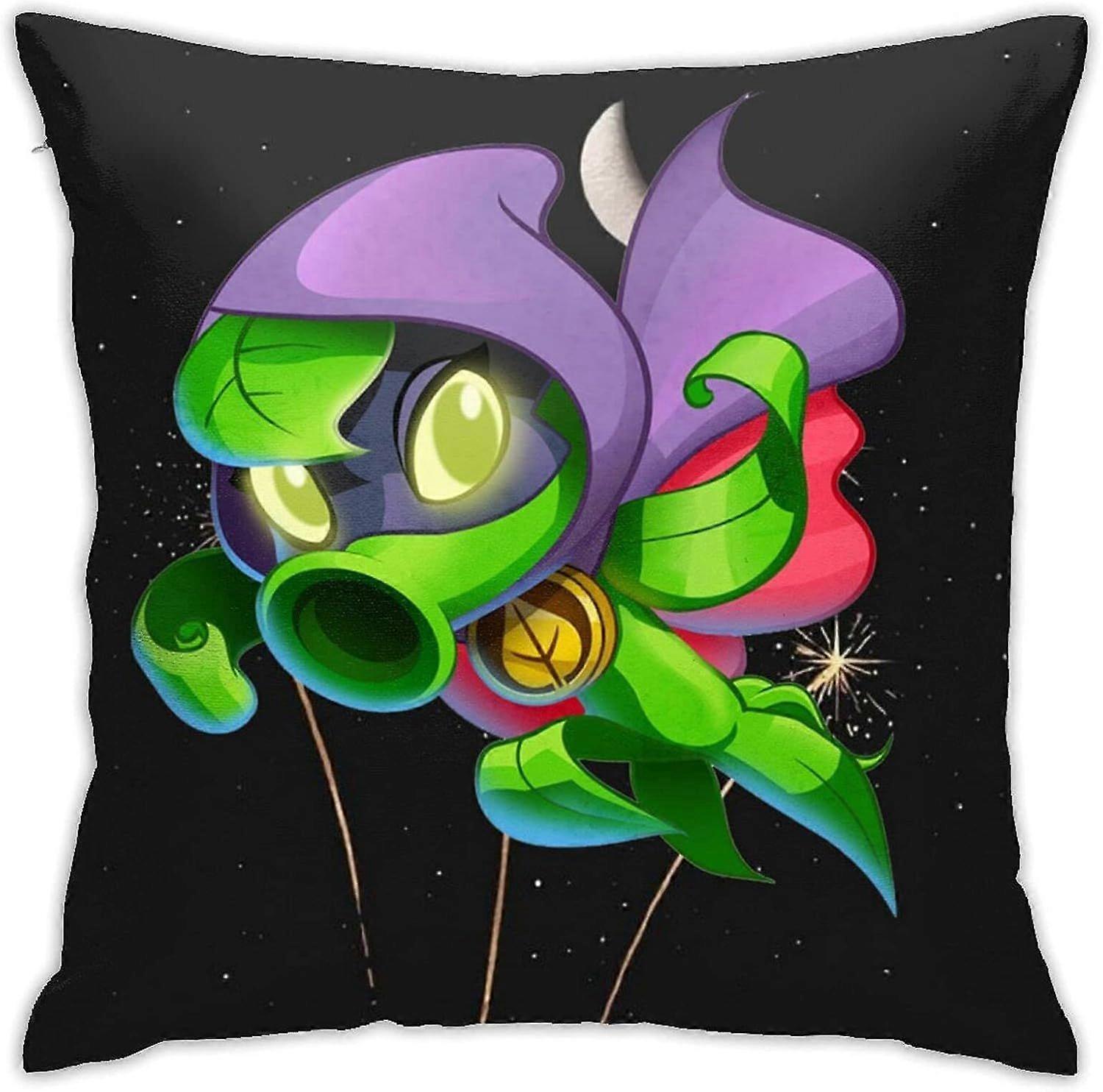 n411植物対ゾンビ (1)枕カバー枕カバーSoftクッションカバー耐久性のある枕カバーオフィスソファホームSoft装飾スロー枕ケース18 X 18
