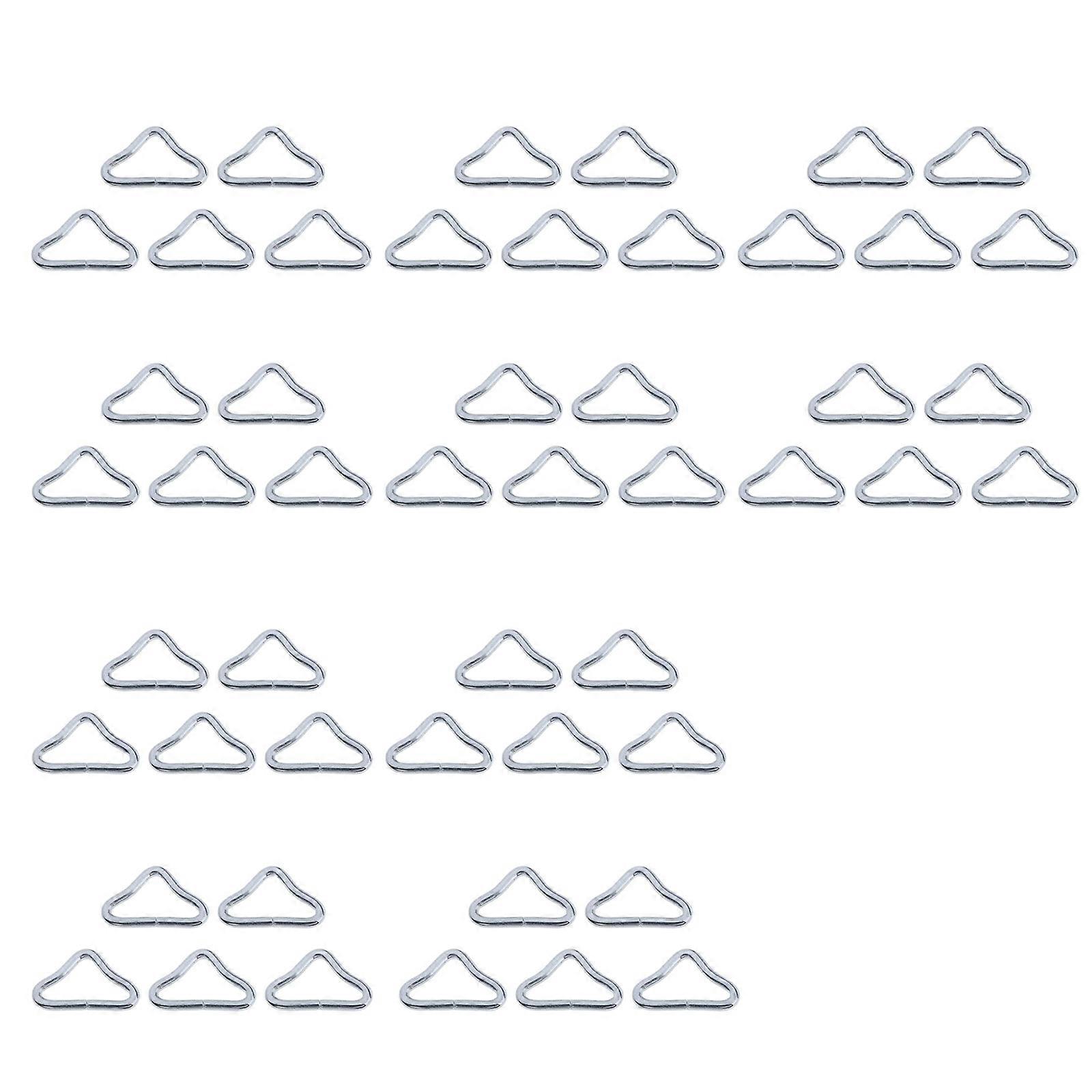 50Pcs Trampoline Triangular Buckle Replacement Wire Buckles V Rings Replaceable Trampoline Mat Triangle Rings Part Multicolor