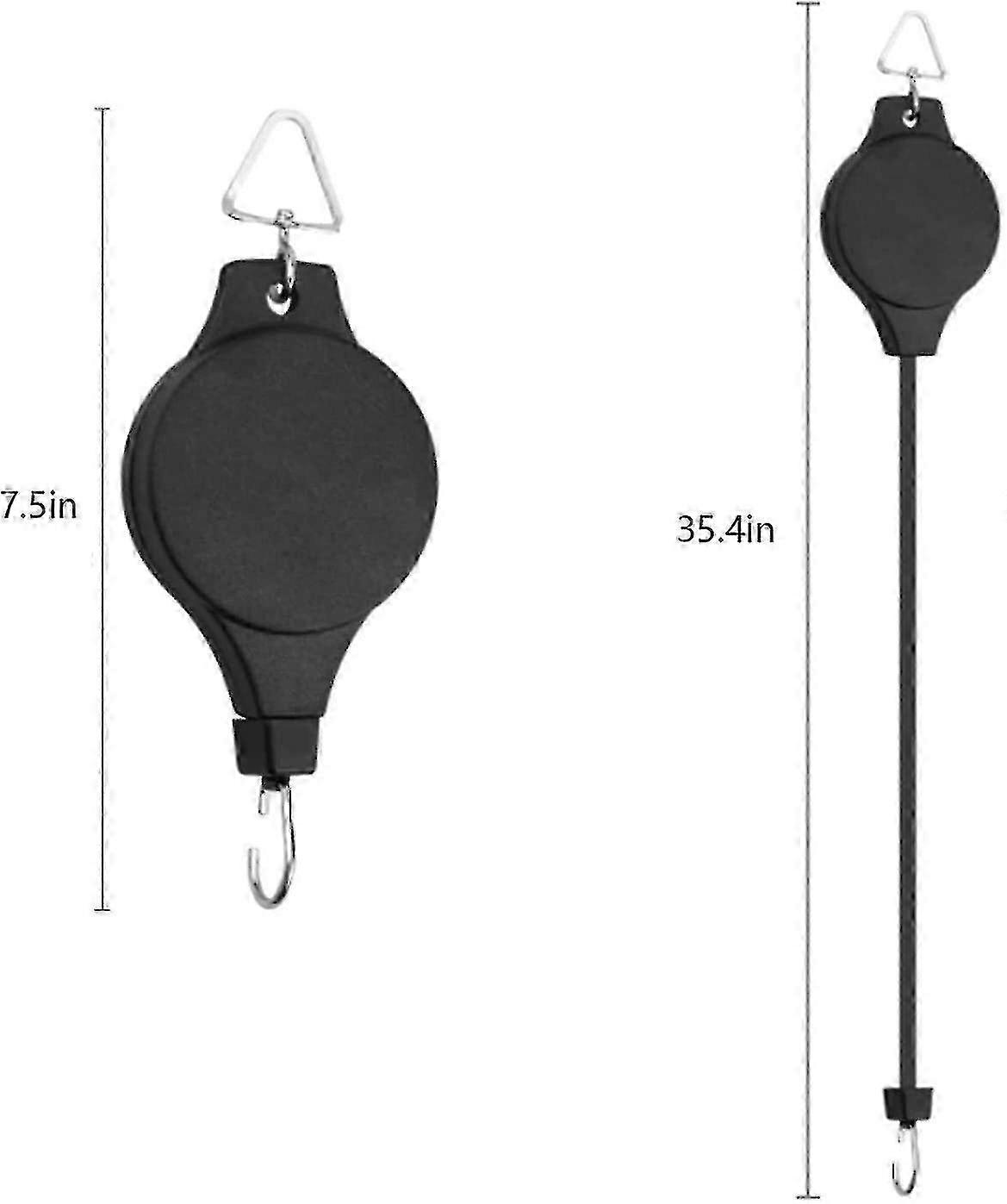 Növényi horogtárcsa kerti cserepekhez - 4 db-os állítható visszahúzható akasztó