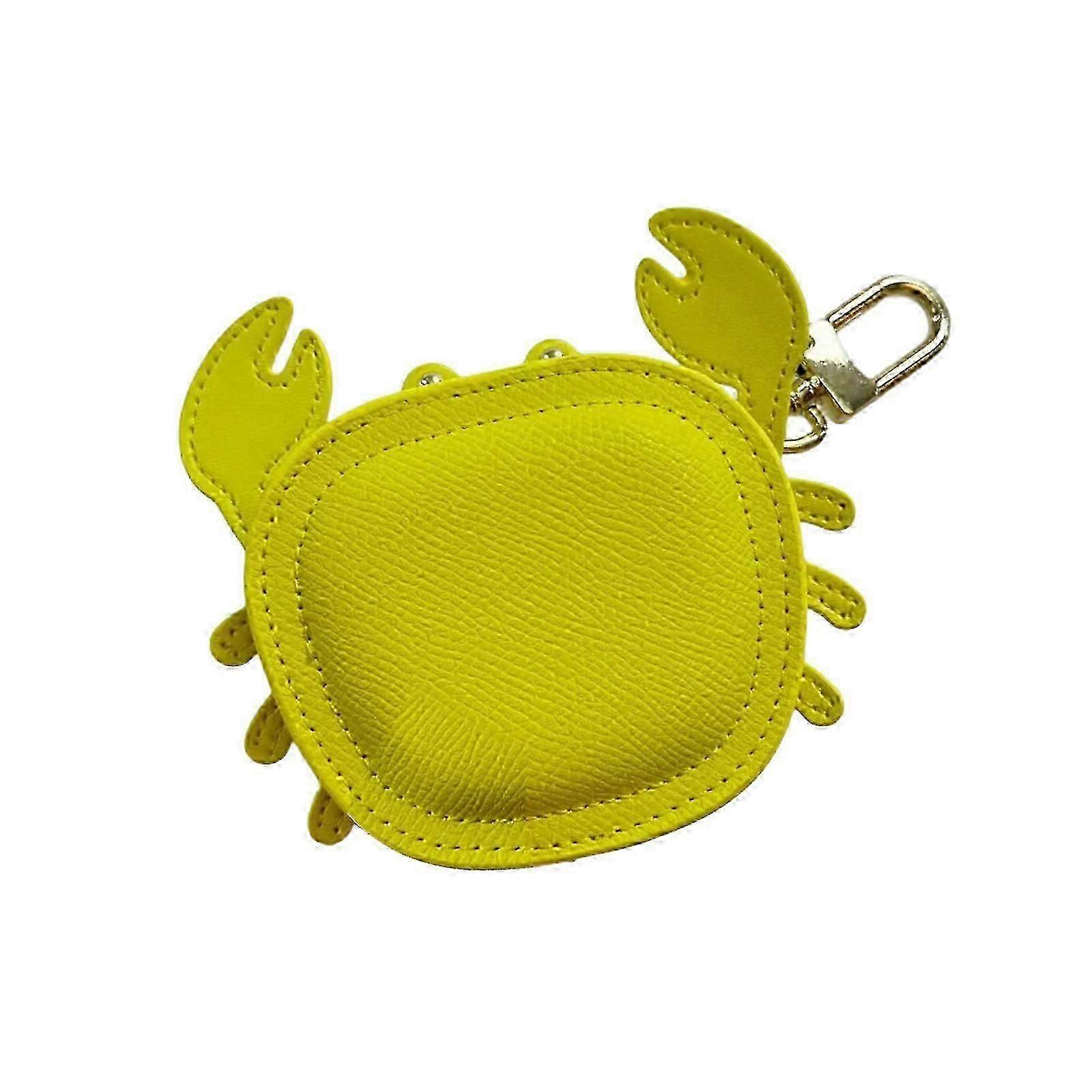 Elegant Crab Coin Holder Keychain Stylish Coin Holder PU Leather Texture for a Unique Touch to Your Handbag Collection