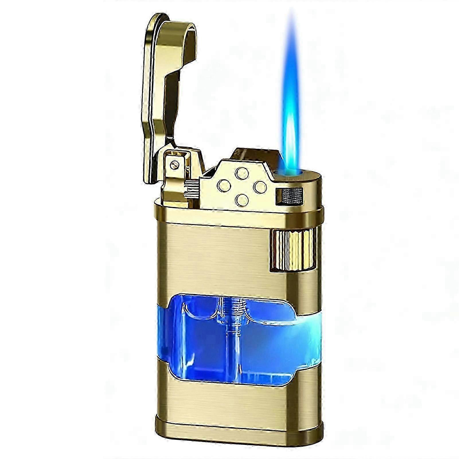 Direct Jet-Flame Lighter with Visibles Gas Level Refillable Sturdy Build Business Present