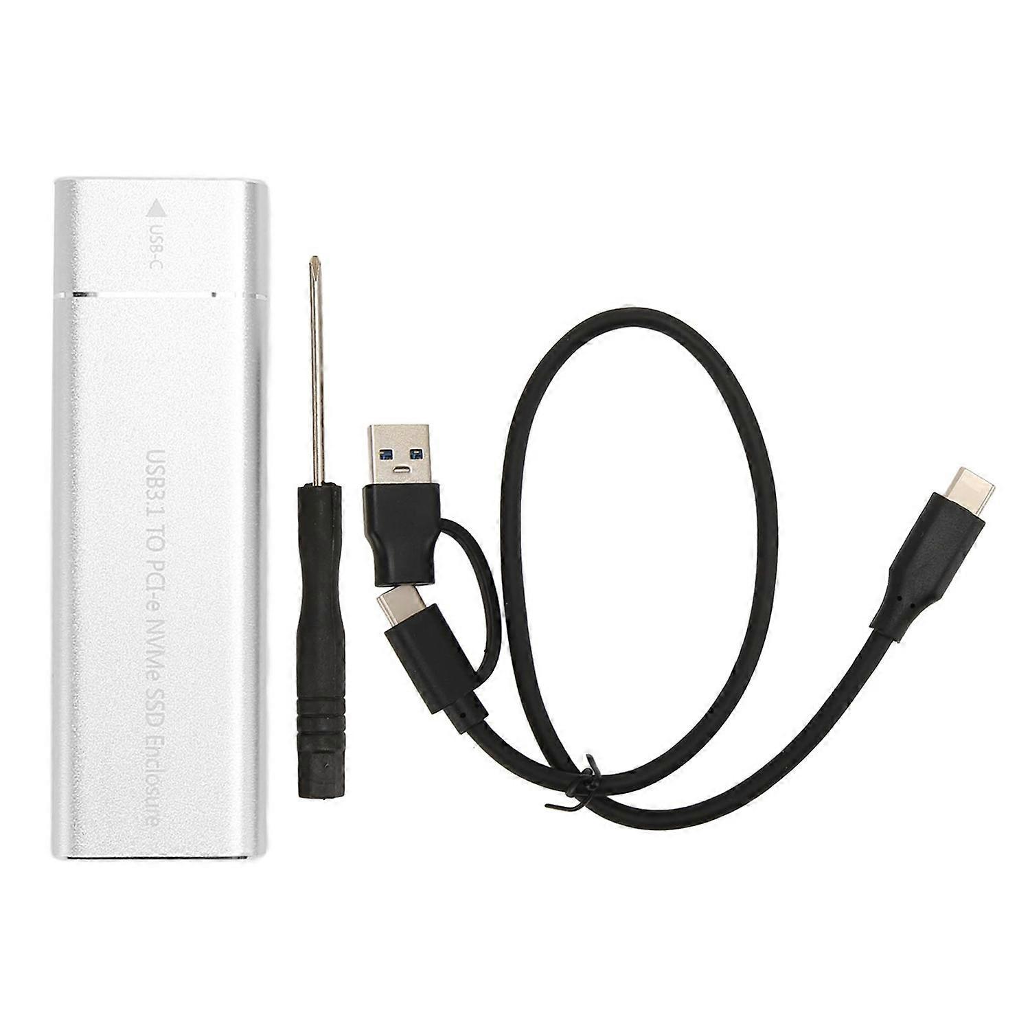 M.2 NVMe SSD Enclosure 10Gbps 2TB USB 3.1 Type C UASP Protocol Type C SSD Enclosure for 2230 2242 22