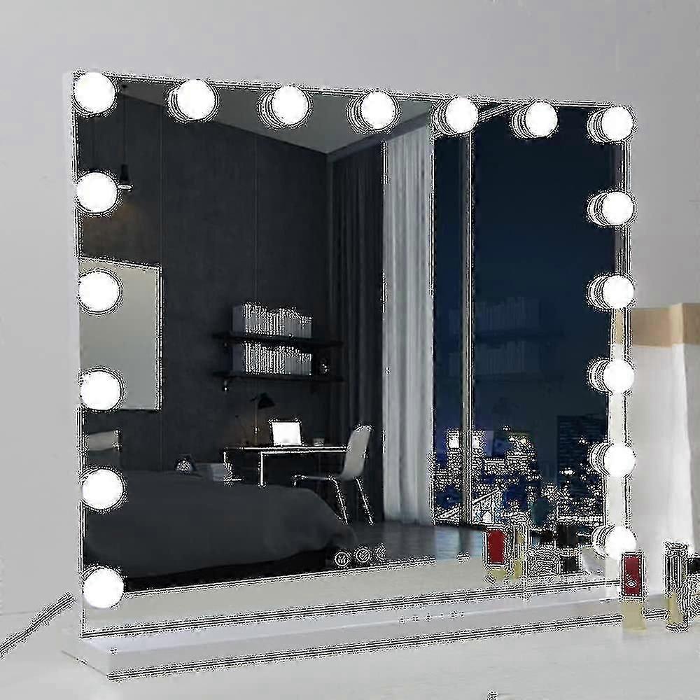 70 X 55cm Hollywood Makeup Mirror suitable for 3-color light 14 dimmable Led bulbs, only Usb charging bulbs