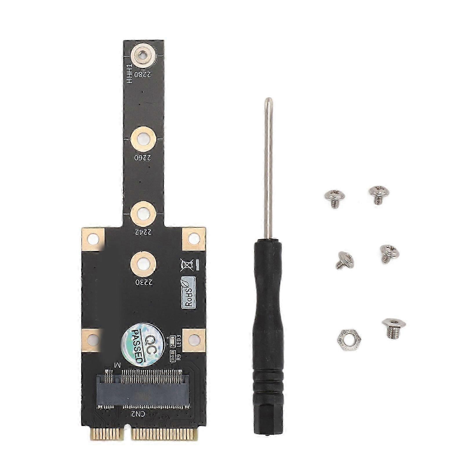 M.2 NGFF NVME SSD Adapter Mini PCIE to M.2 M Key Converter Adapter for 2230 2242 2260 2280 M.2 SSD