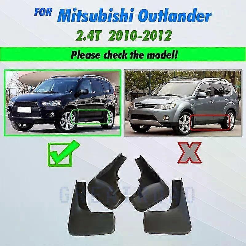 Front Rear Molded Car Mud Flaps For Mitsubishi Outlander 2010 2011 2012 Mudflaps Splash Guards Mud Flap Mudguards Fender