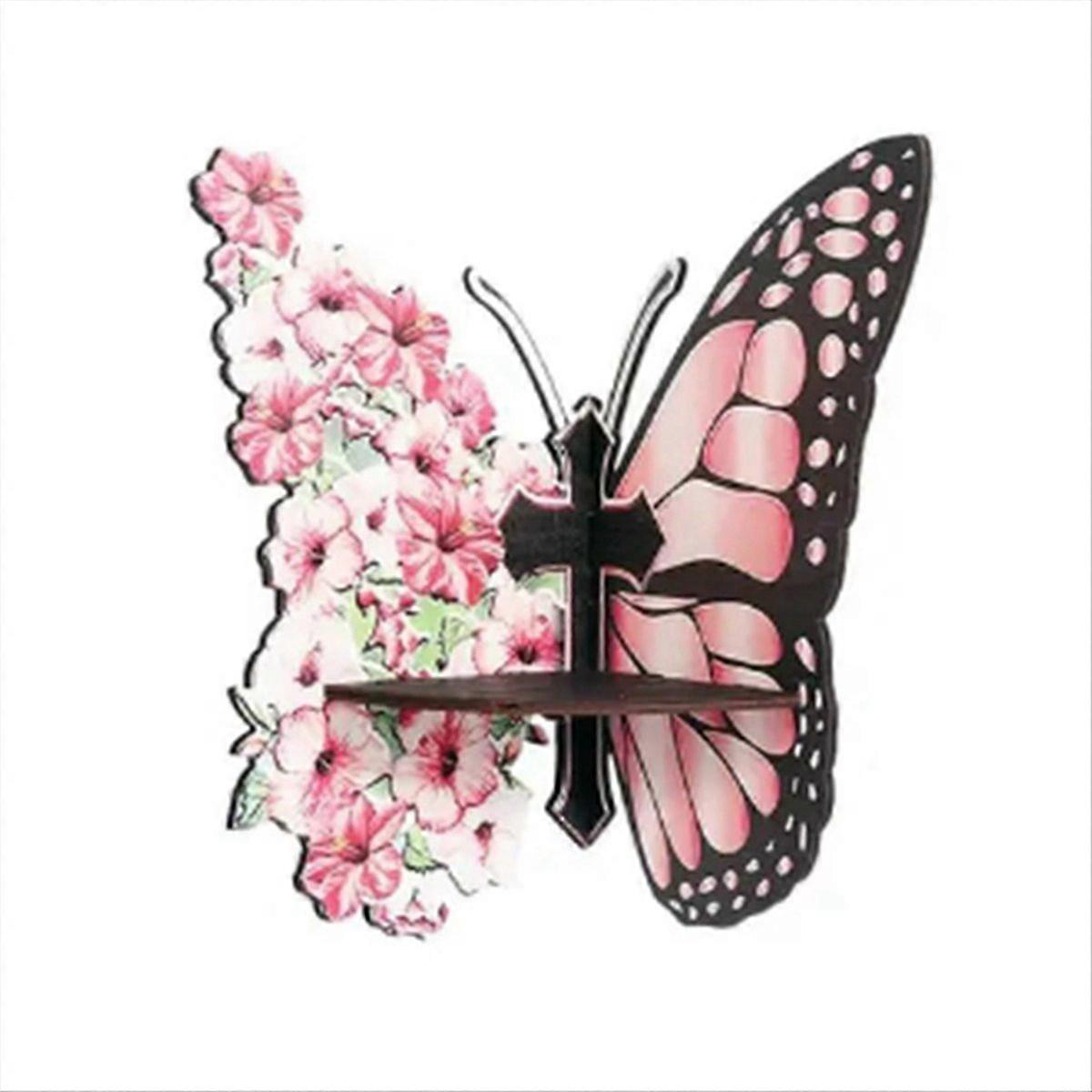 Butterfly-shaped Wall Mount Corner Shelf B