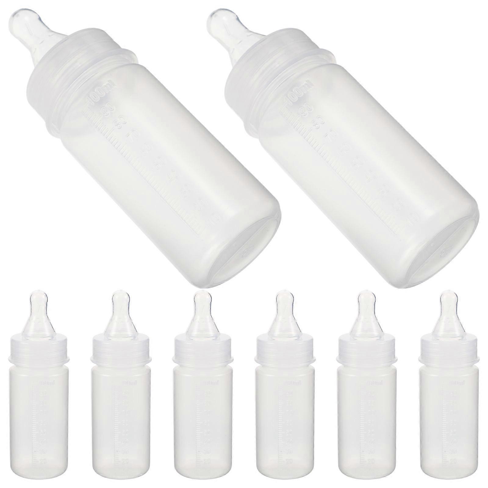 Nappflaskor Vita engångsflaskor med napp för spädbarn 8 st