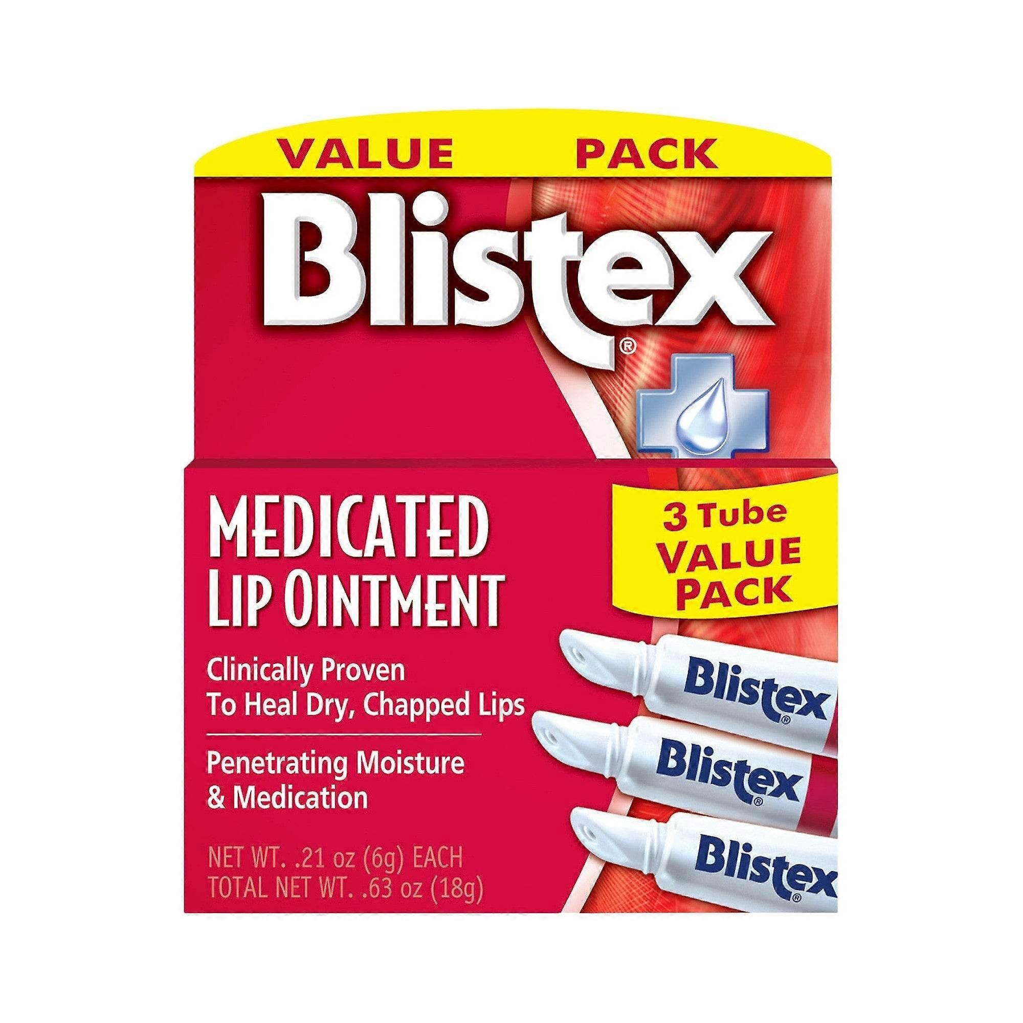 Blistex 药用唇膏包，3 片
