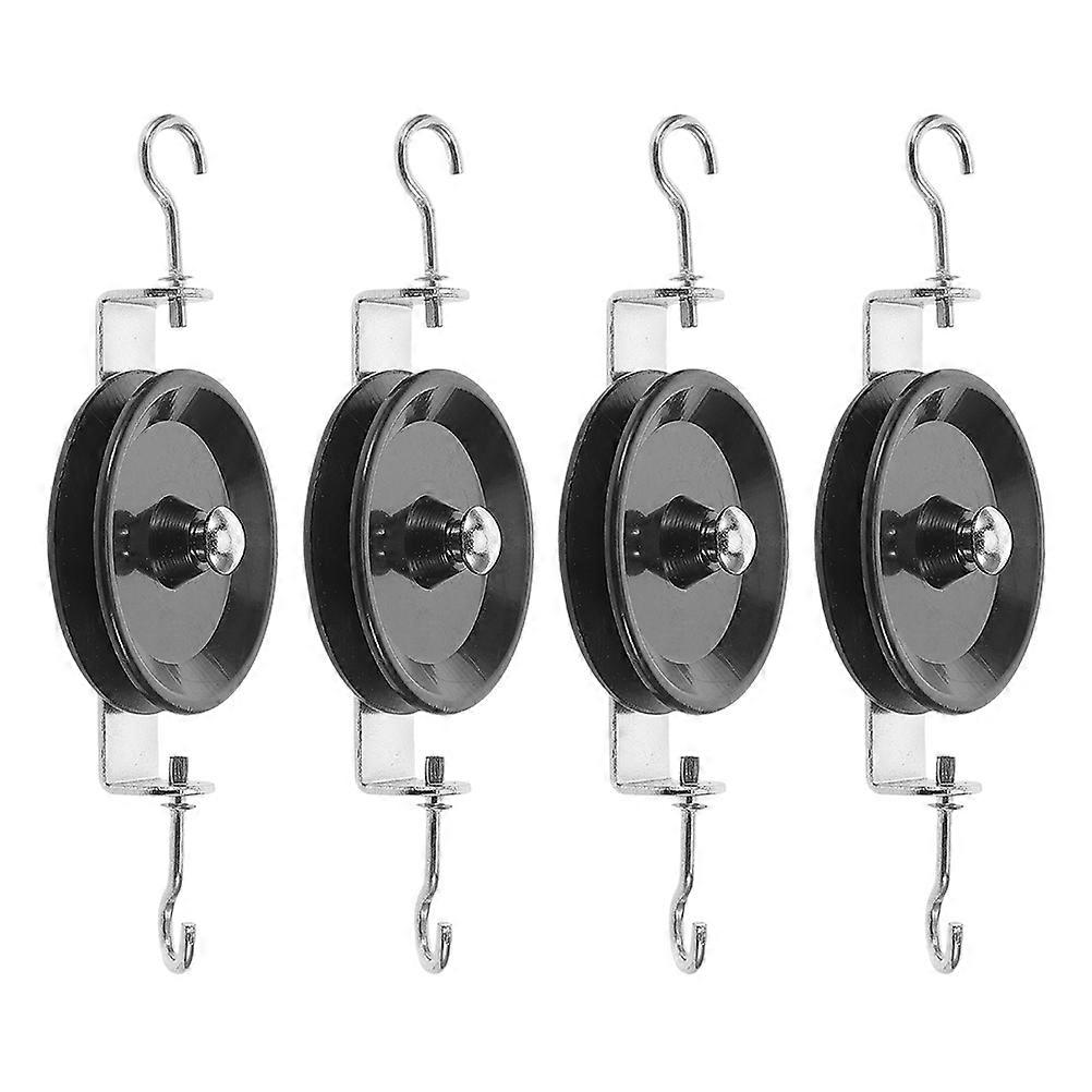 School Physics Pulley with Hook for Mechanics Experiments 4Pcs Practical Tool