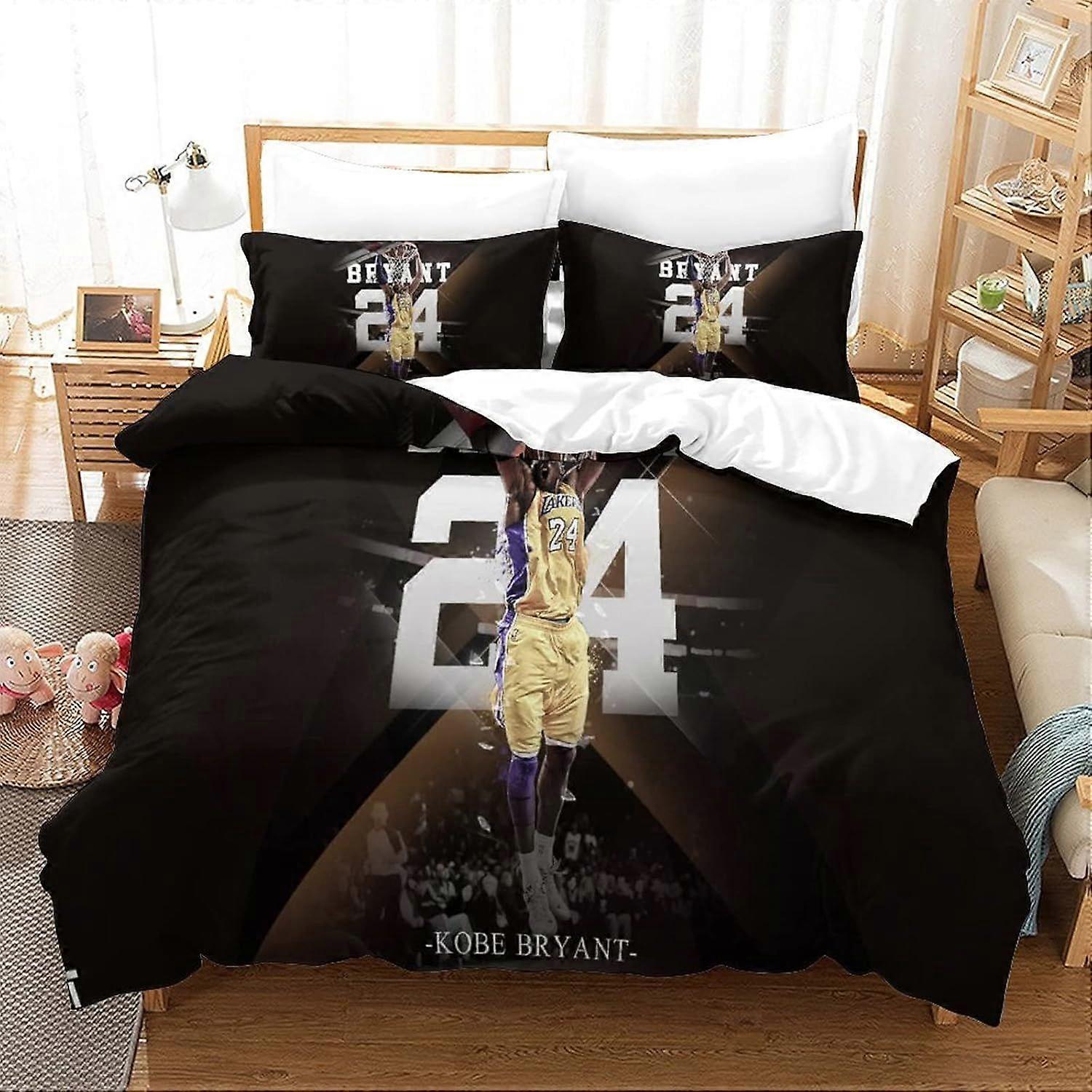 Housse de couette Kobe Bryant imprimée en 3D, motif basketball NBA, double en microfibre douce