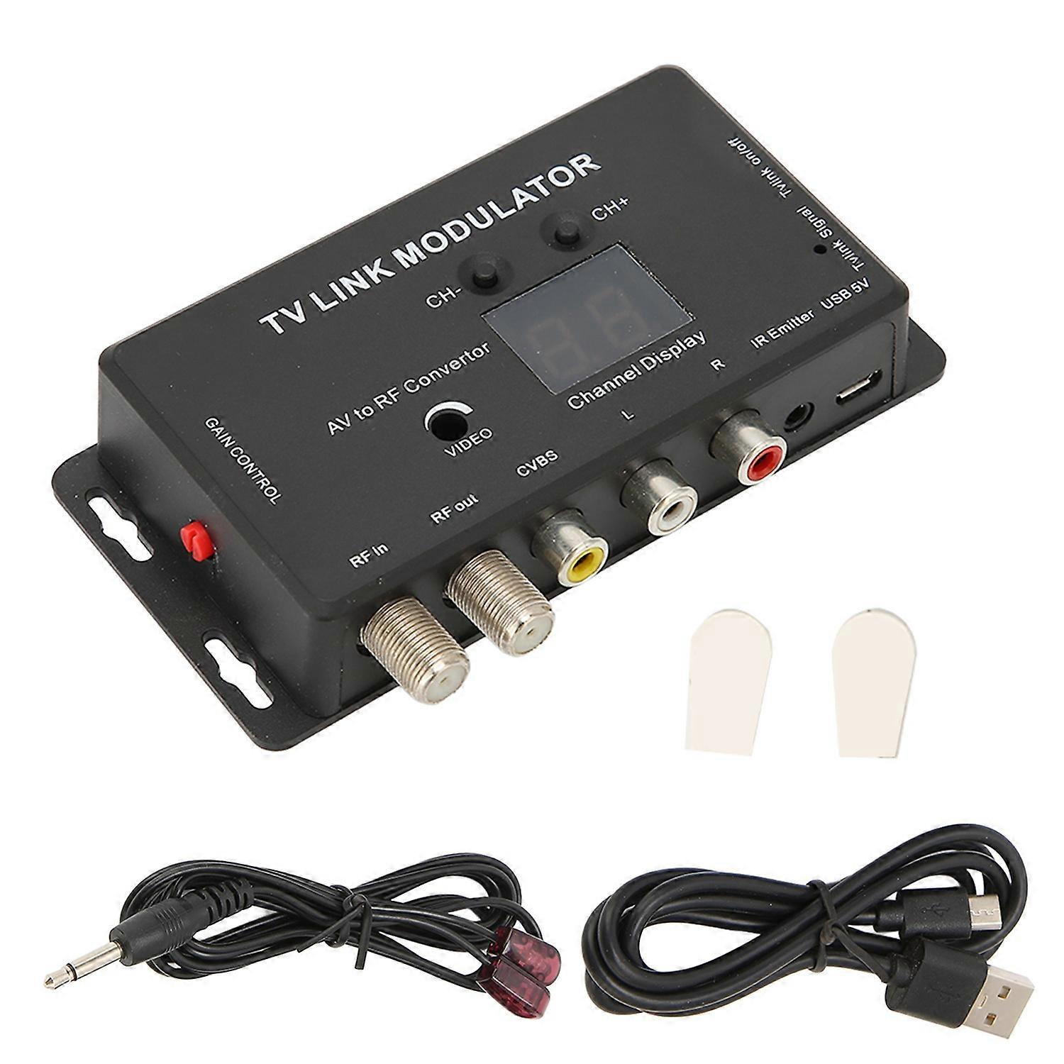 TM70RG TV Link Modulator Support PAL /NTSC Adjustable Output Gain Multifunctional Electronic UHF Hom