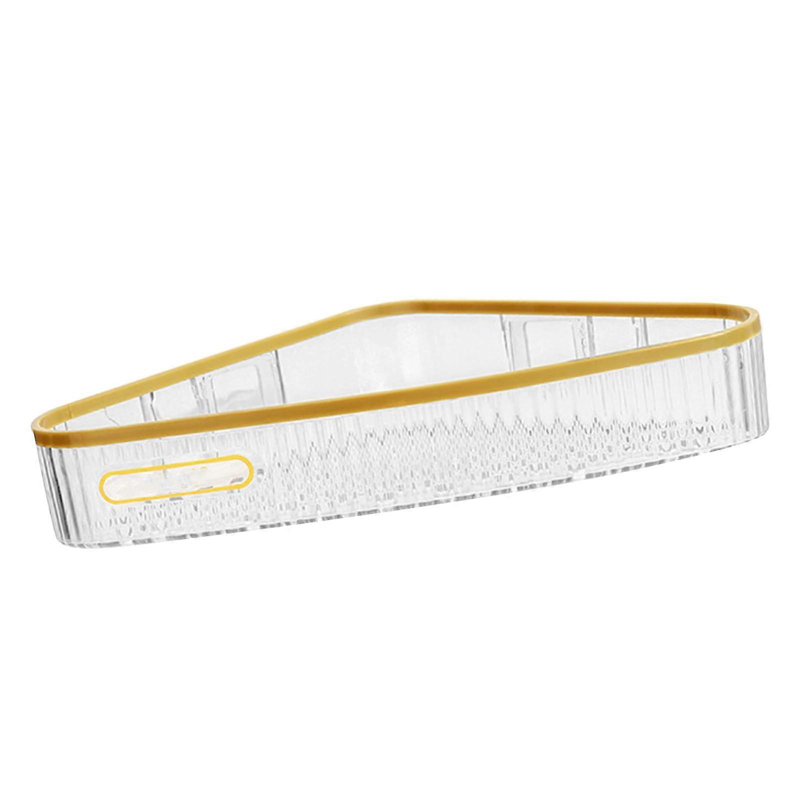 Shower Caddy Removable Suction Shower Organizer Waterproof Storage For Shampoo And Body Wash Transparent Triangle Design