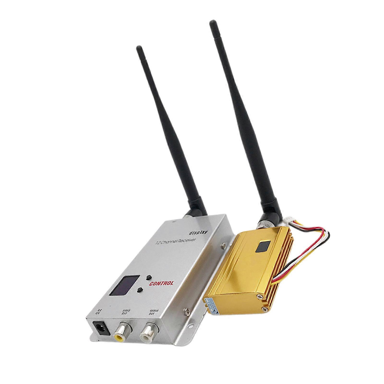 1.2Ghz 8CH 1.5W 1500MW Wireless Transmitters Video Transmitters Receiver for FPV Four Helicopter Multicolor