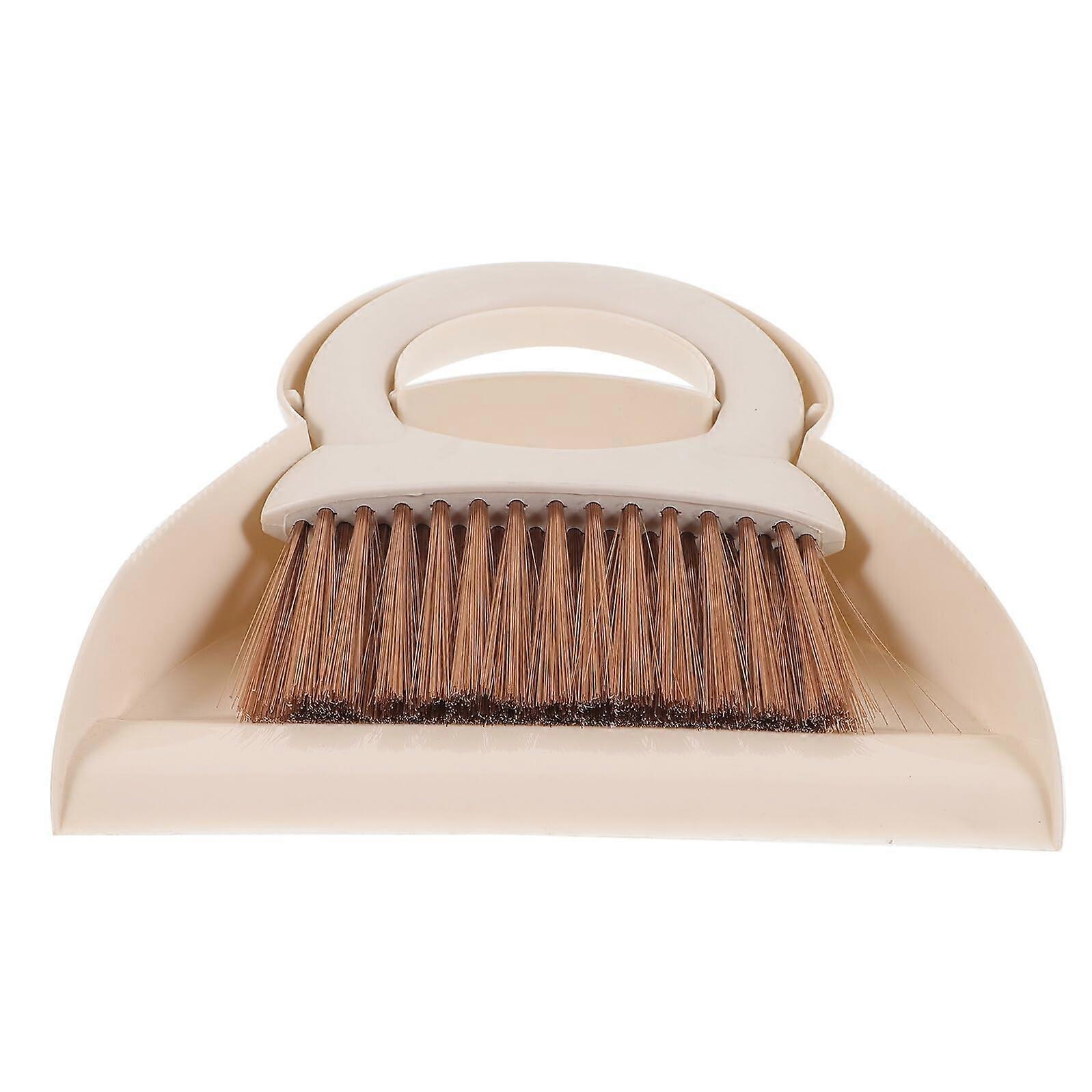 Mini Dustpan and Broom Set with Ergonomic Handle for Desktop, Keyboard, Pet Hair and Home Cleaning