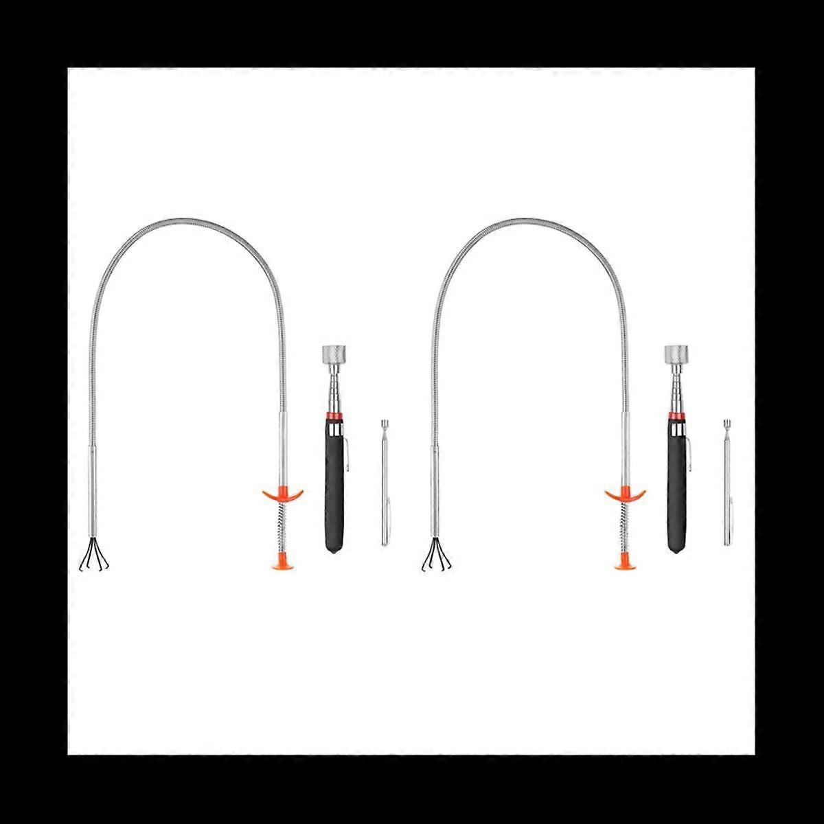6 Pack Pick-Up Tool Set Magnetic Pick Up Tools Retrieving Telescoping Magnet Pickup Tools Bendable C