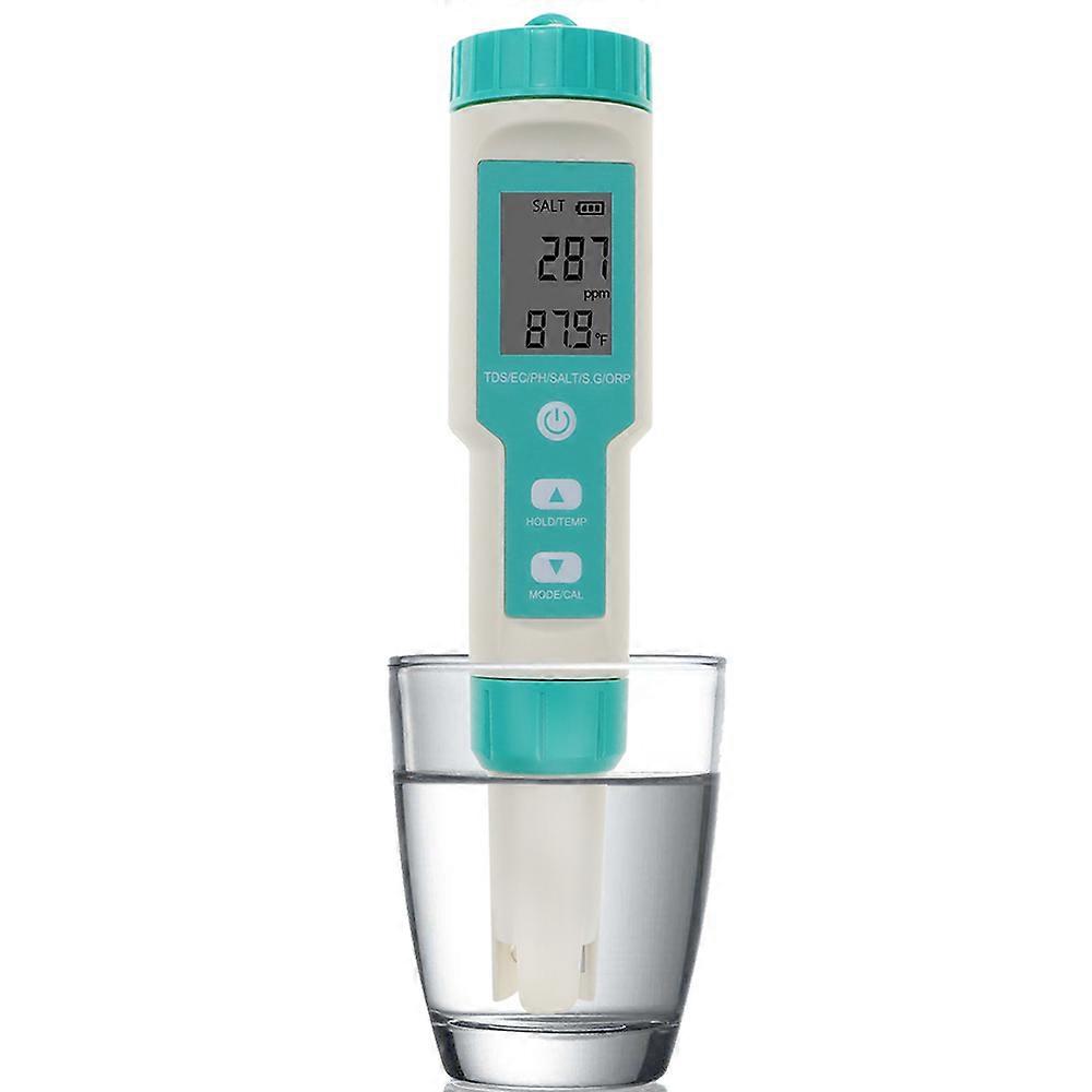 7 In 1 Digital ORP PH TDS EC Meter Salinity SG Temperature Tester Conductivity Water Filter Purity Pen with Backlight