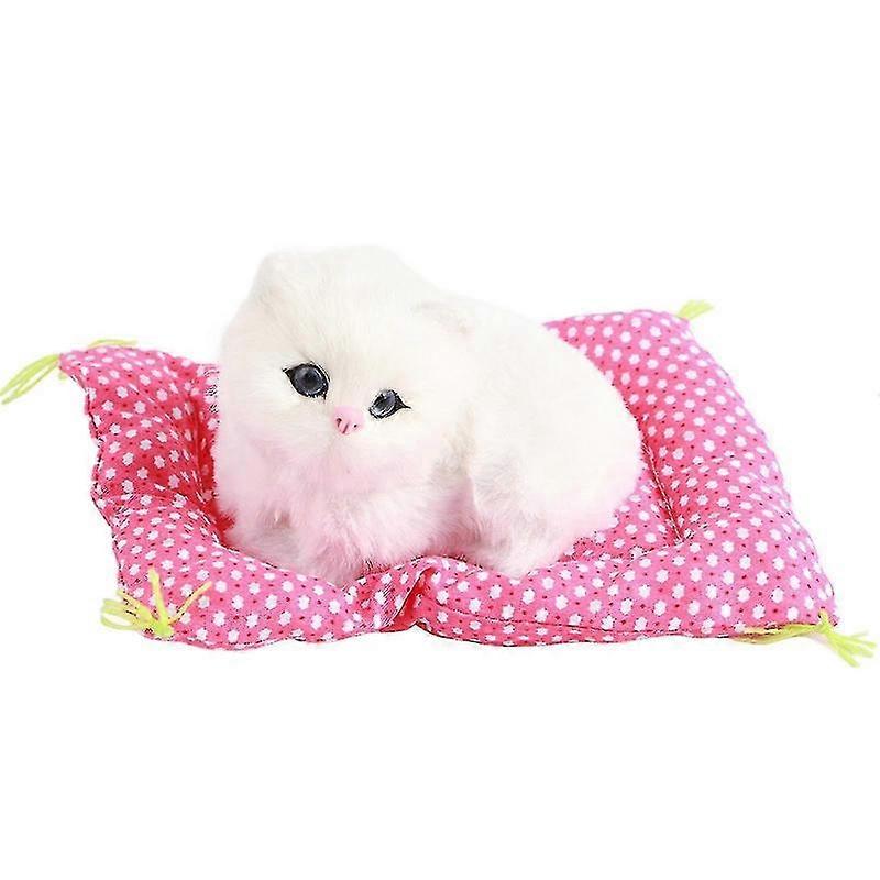 Mini simulation kittens with sounds, sitting plush dolls Christmas gift
