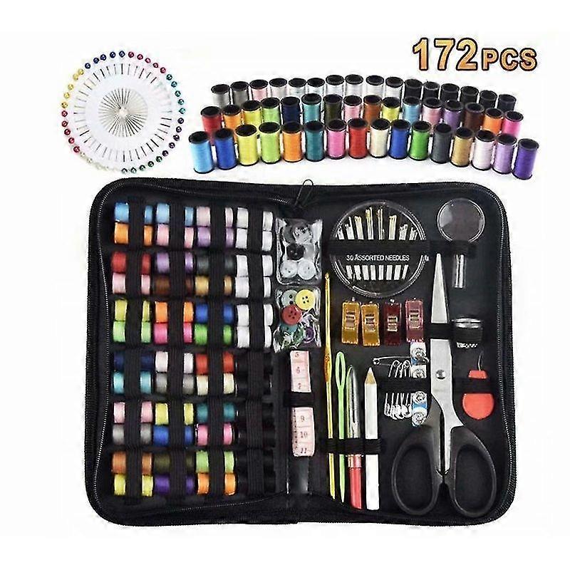 Luxora Sewing kit, sewing box, sewing kit, rectangular sewing kit, set of 172