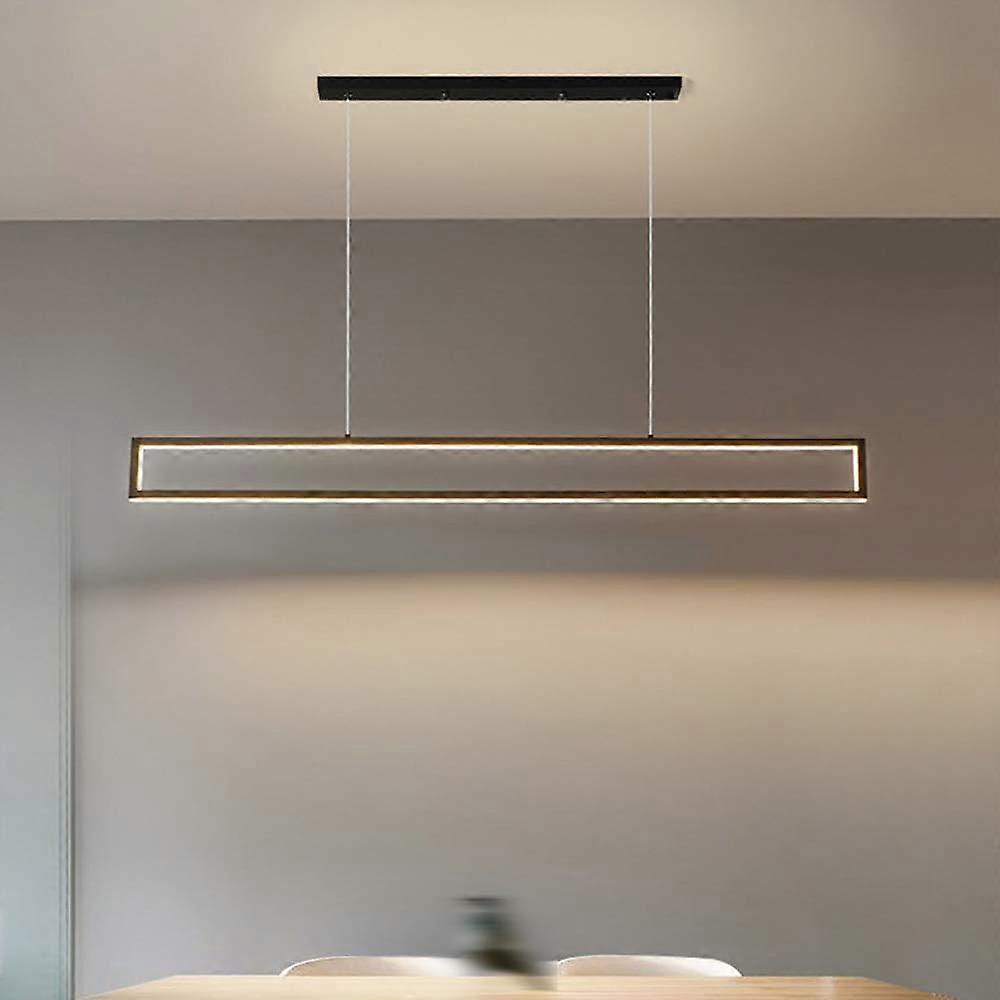 LED Linear Chandelier Dimmable Adjustable Color Temperature Modern Rectangle Pendant Light 100cm
