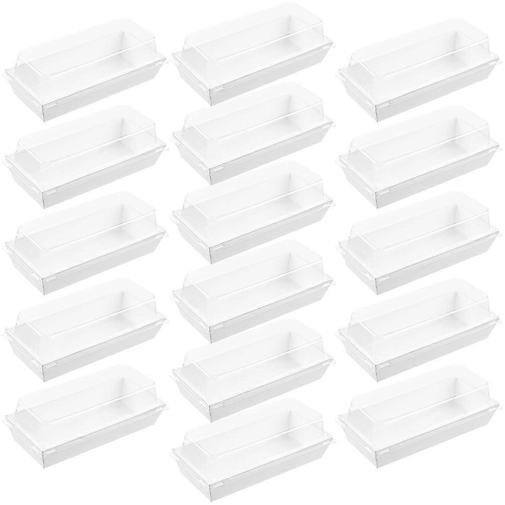 Roll Cake Packaging Box for Dessert Storage 100Pcs White Convenient Boxes