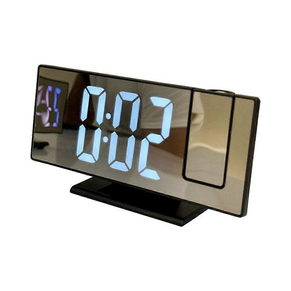 1PC Mirror multifunctional projection alarm clock Intelligent luminous clock Bedroom large screen projection clock