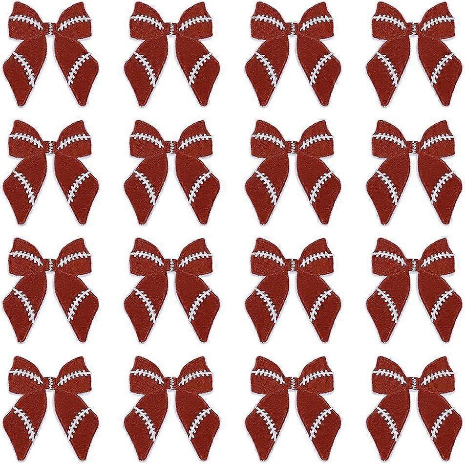 12Pcs Embroidered Patches Brown Side Patches Bowknot Iron on Patch Small Cute Bowknot Sew on Repair Applique Patch for DIY Clothes Jeans Hats Backpack