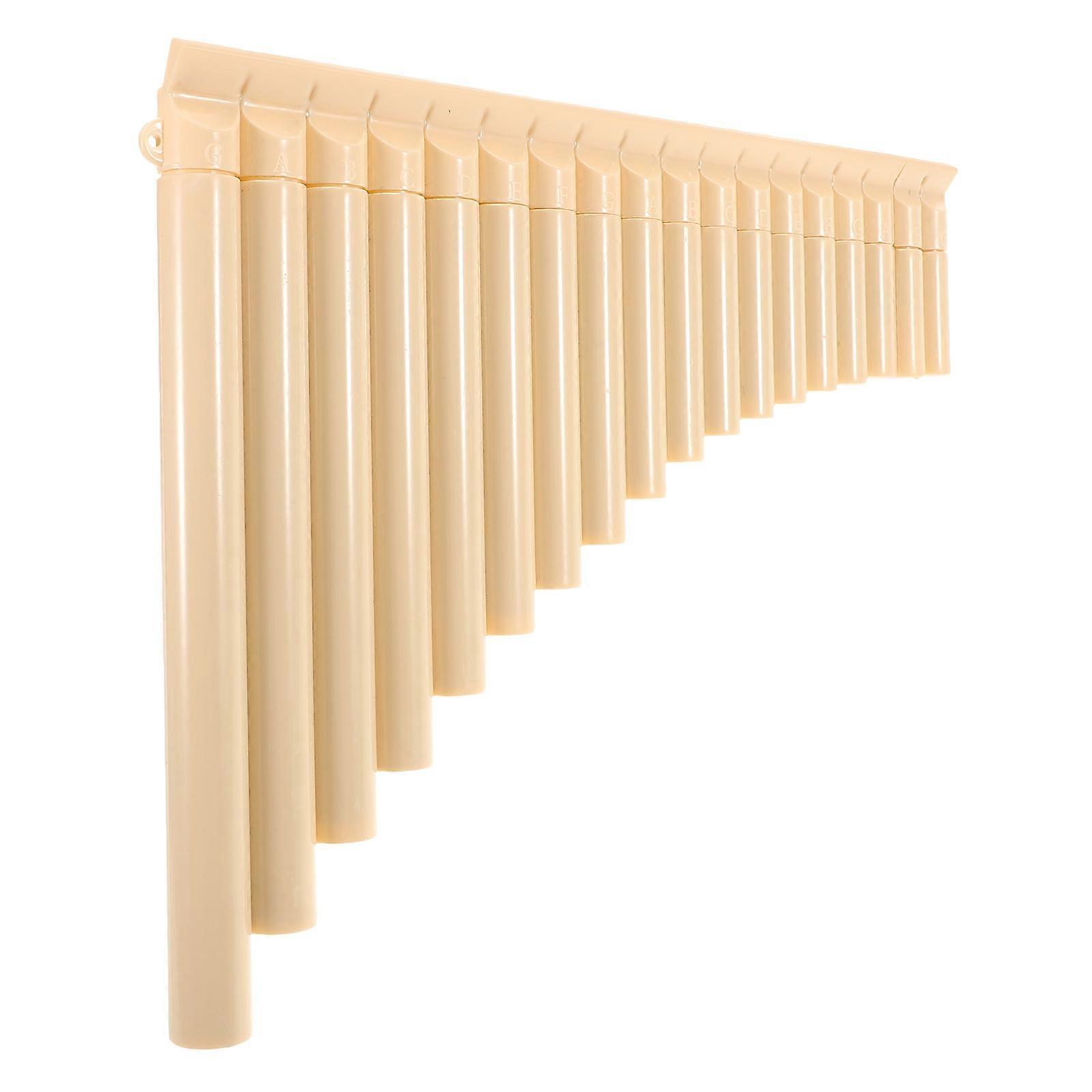 Resin Learning Pan Flute Instrument for Beginners 18 Pipes Plastic Set