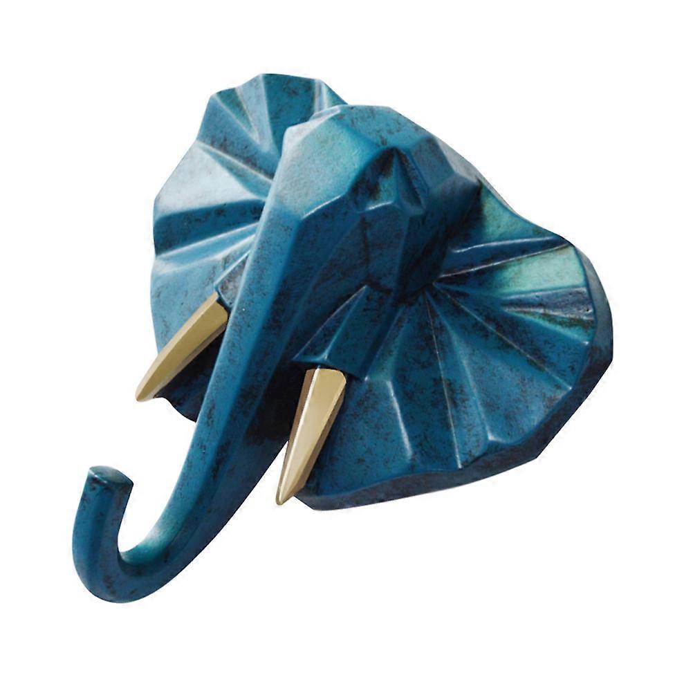 Animals Shaped Coat Hat Hook for Wall Hanging 2Pcs Resin Blue Decorative Hooks