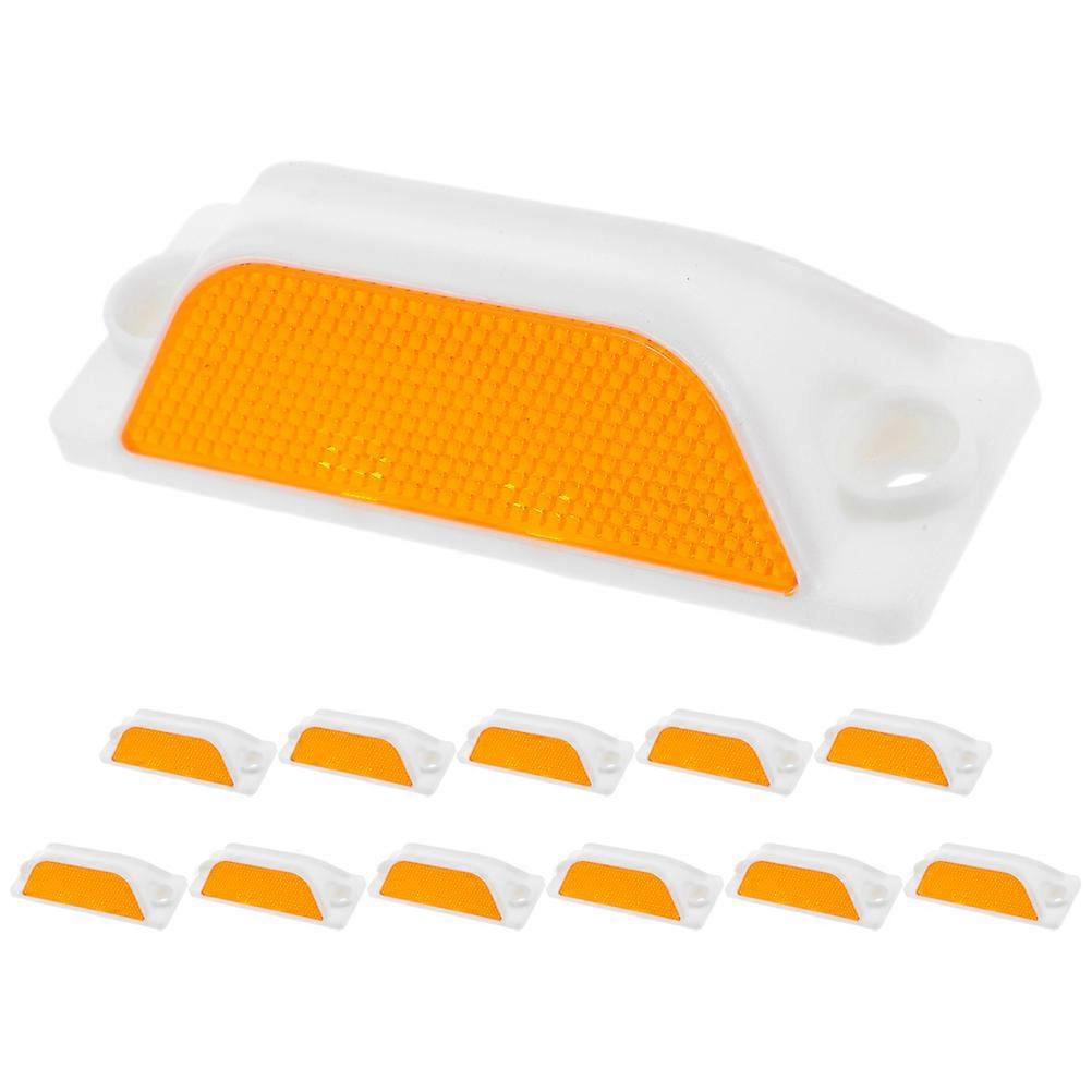 Road Pavement Reflectors Rectangular with High Visibility 12Pcs Acrylic Markers