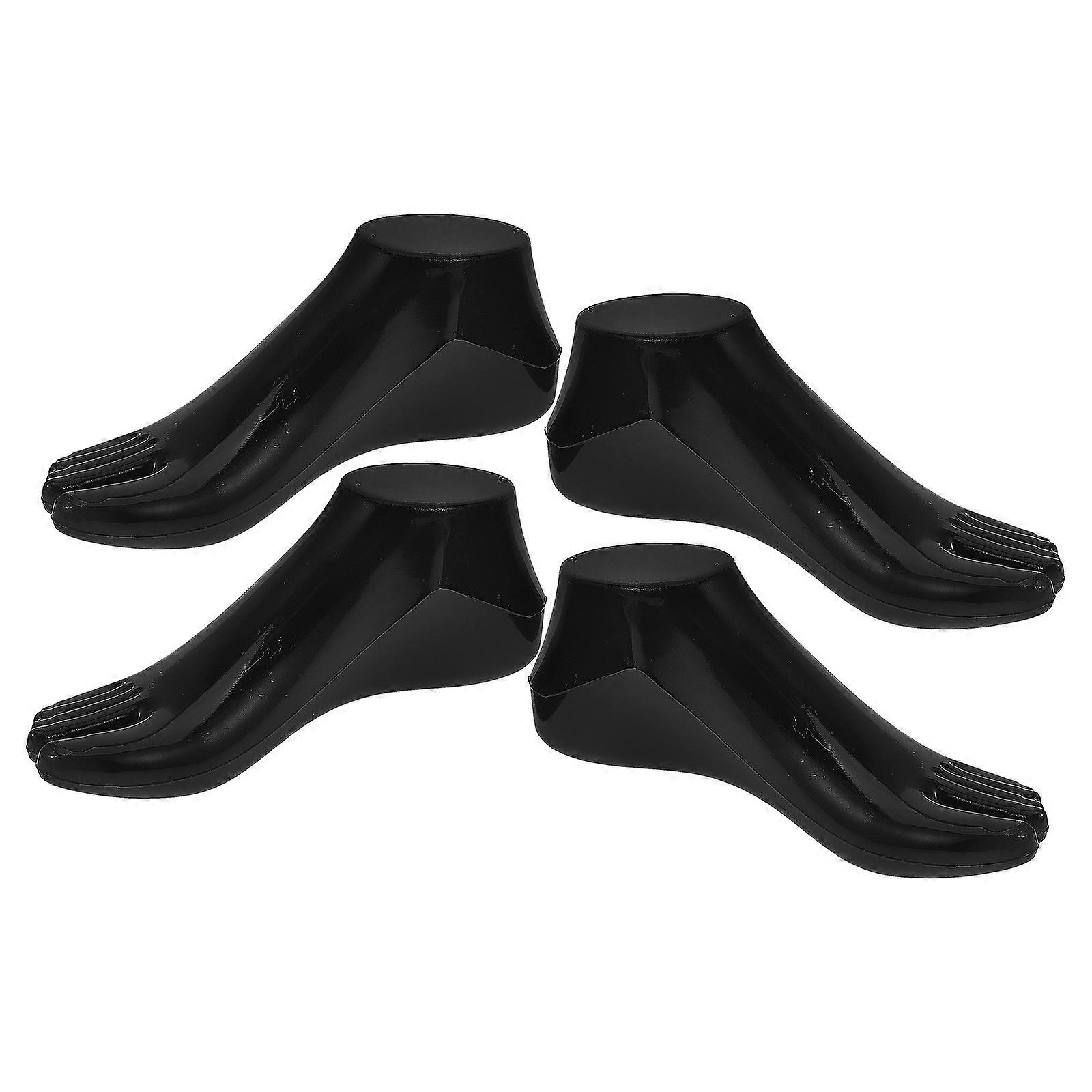 Plastic Foot Model Sock Display for Shoe Presentation 2Pairs Set