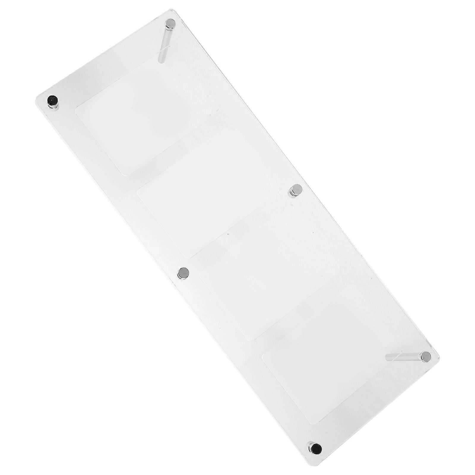 Transparent Acrylic 4Grid Picture Holder for Decor Modern Floating Desk Photo Display Compact Assembly