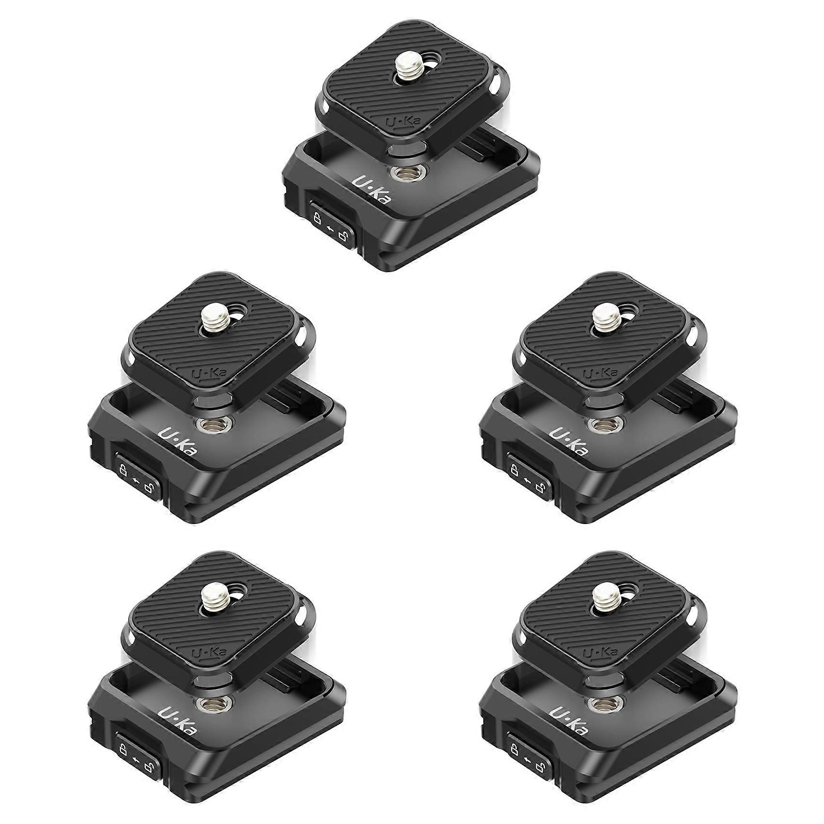 5X ULANZI UKA01 Camera Quick Release Plate Kit Arca/F38 Interface Plate Mount Quick Setup System for Sony/Nikon/DJI/Fuji