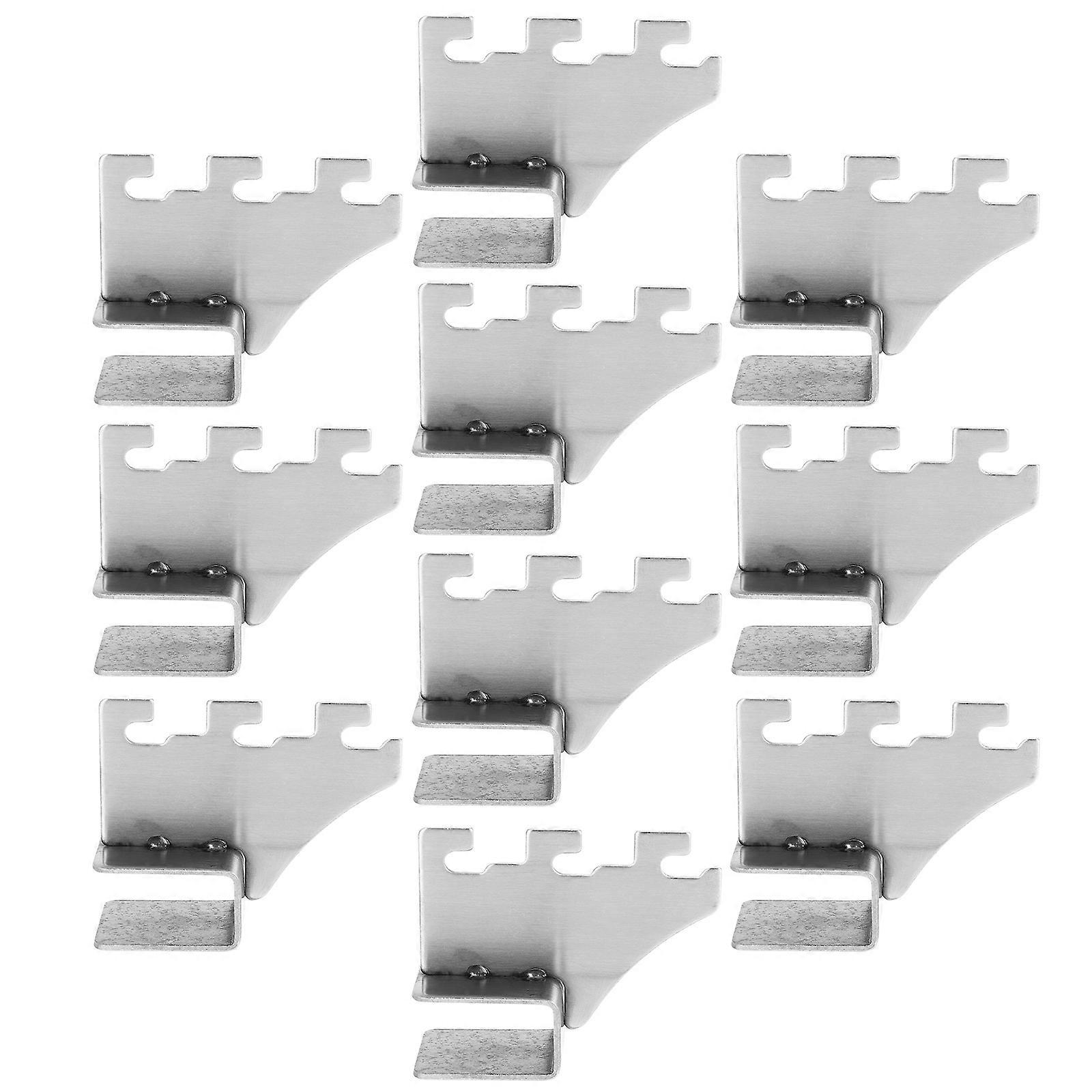 Wall Mount Bracket Clothes Rack Accessories Wear-Resistant Simple Design 10Pcs