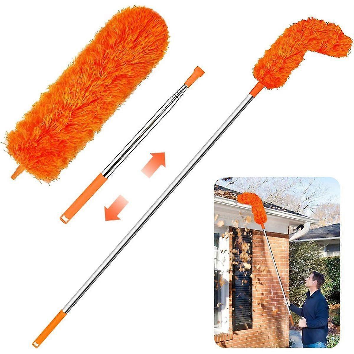 Gutter Cleaning Tool From Ground - Adjustable Gutter Cleaner Tools Easy Remove Leaves and Debris Un