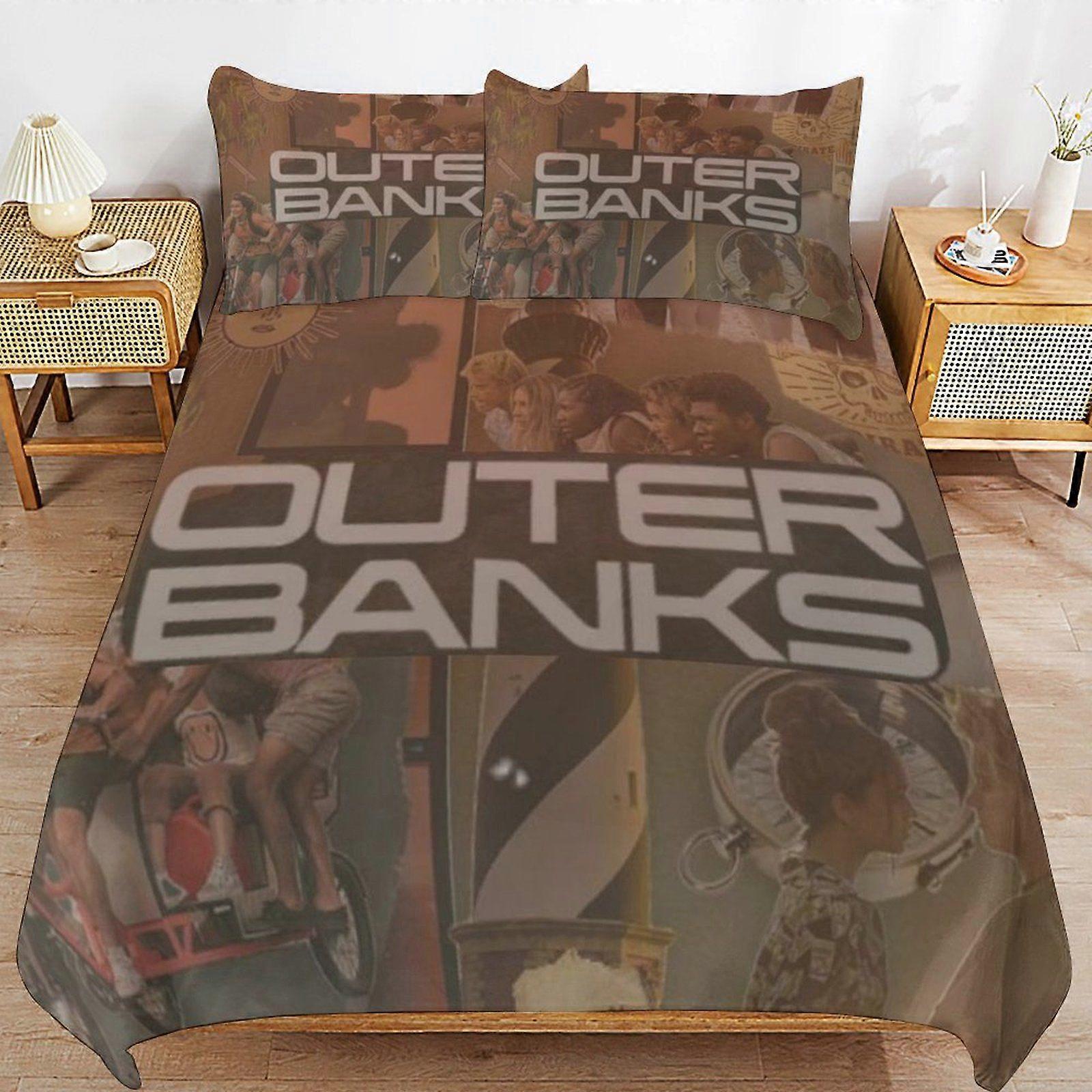 Outer banks Breathable Layer Comfortable Feel Soft Durable Fabric Bedding Duvet Cover Sets with Secure Closure