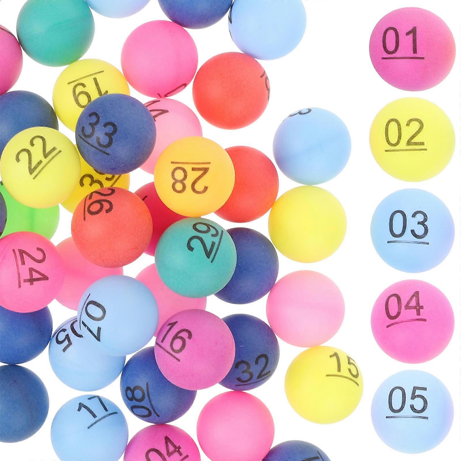 Decorative Number Balls for Game Pp Material Assorted Color Durable Construction with Numbered Design 1Set