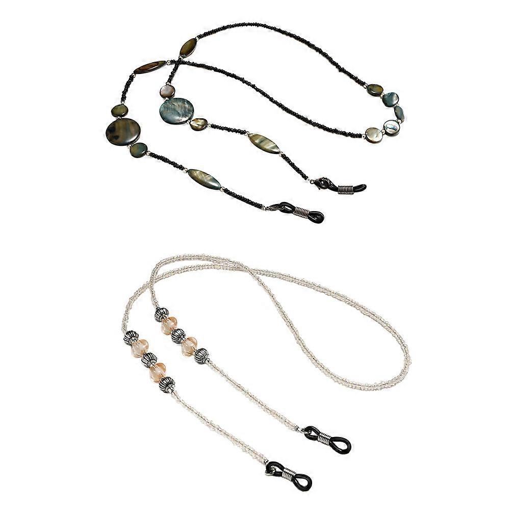 Eyeglass Chains Sunglasses Holder Retro Style for Hanging 2Pcs Set