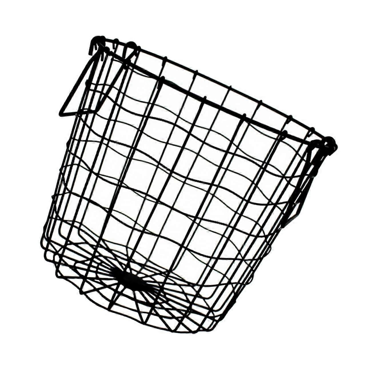 Large Capacity Wrought Iron Laundry Basket for Clothes Storage and Easy Handheld Organizing