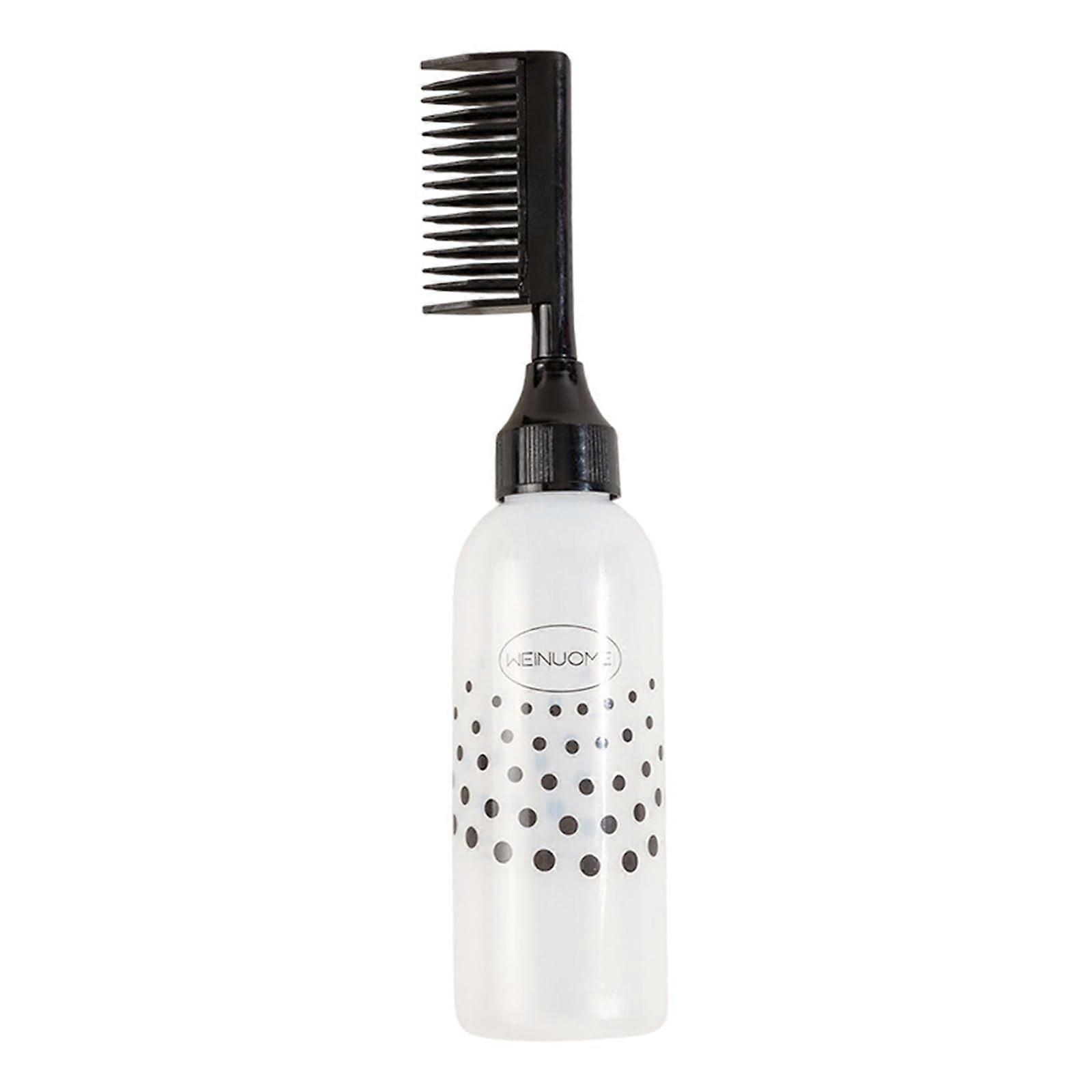 Root Comb Applicator Bottle for Precise Root Touch Up Hair Dye with Even Color Distribution, Black