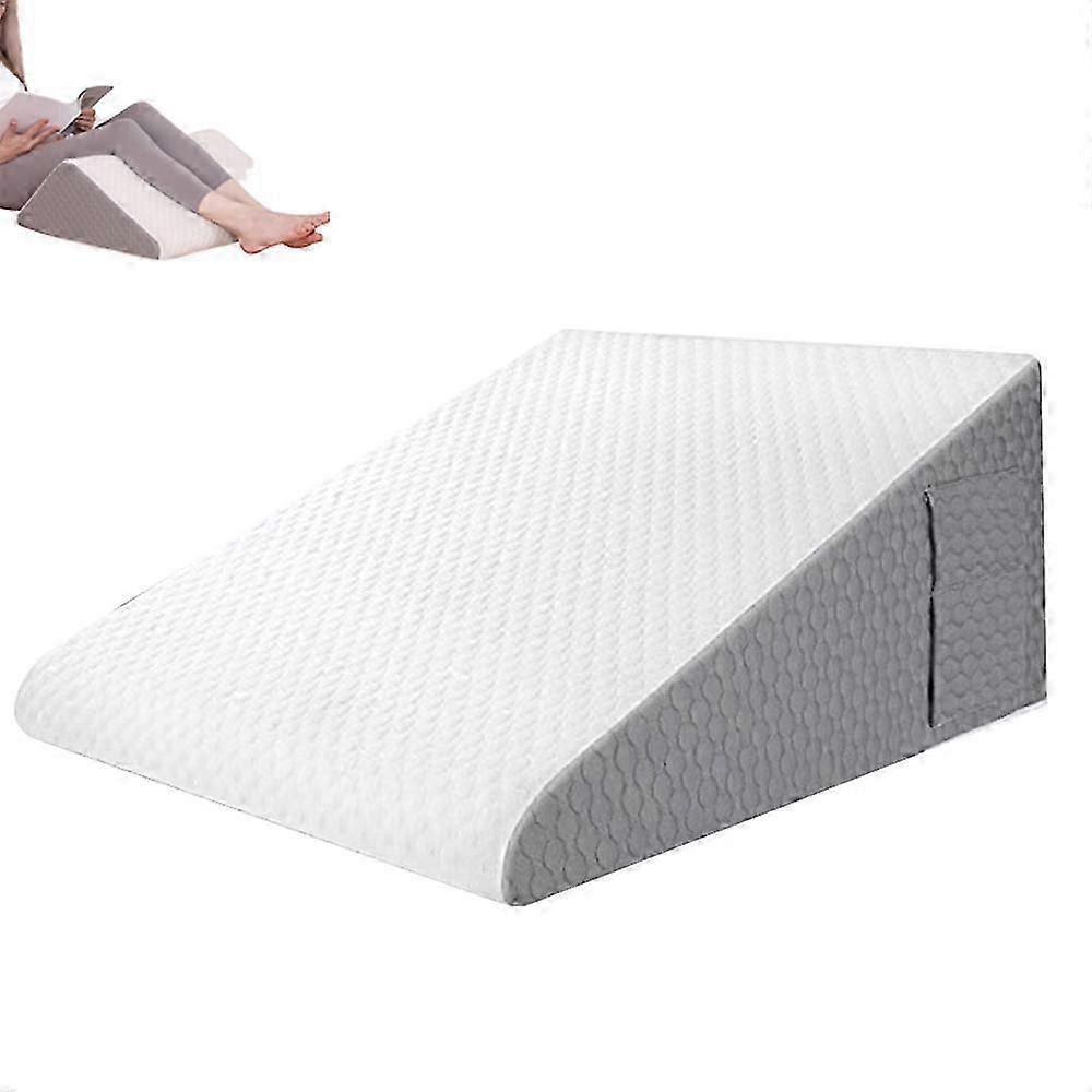26-27 Bed Wedge Pillow Memory Foam Washable Elevated Support Triangle
